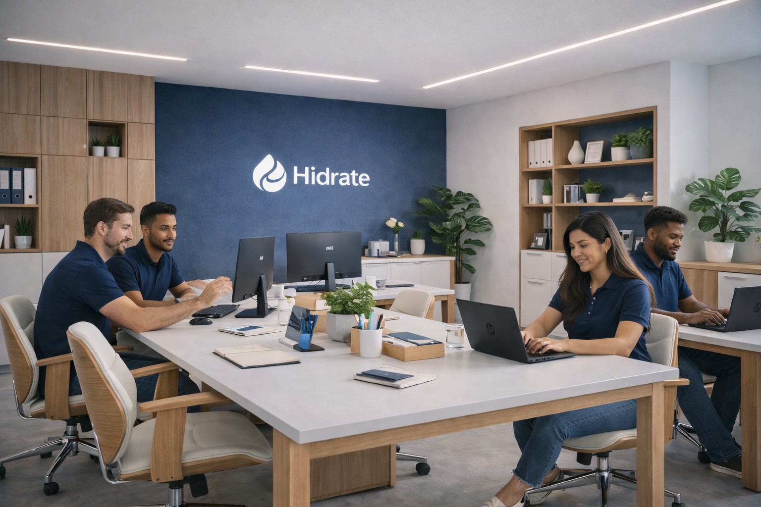 Equipe Hidrate atendendo clientes